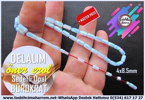 Opal(Sentetik)Sıkma TesbihTM14536Öner Erol Usta İmzalı Bürokrat Opal Tesbih I Sedefli Beyaz Kapsül Kesim Kırmızı Yansımalı Delalım TesbihÖner Erol Usta İmzalı Bürokrat Opal Tesbih I Sedefli Beyaz Kırmızı Yansımalı Delalım Tesbih