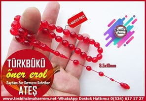 Ateş Kırmızı Ton TesbihlerTM14868Öner Erol Usta İmzalı Zar Kırmızısı Lüks Ateş Kehribar Tesbih I Özel Tasarım Şişman Beyzi Türkbükü Tesbih Zar Kırmızısı Lüks Ateş Kehribar Tesbih I Özel Tasarım Şişman Beyzi Türkbükü Tesbih 
