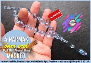 Efe Maskot TesbihlerTM14327Öner Erol Usta İşçilikli Aircraft Glass Maskot Tespih I 4 Parmak Mini Boy Uçak Camı TesbihAircraft Glass Maskot Tespih I 4 Parmak Mini Boy Uçak Camı Tesbih