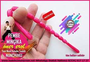 Zaza Selçuklu Sallaması TesbihlerTM14870Öner Erol Usta İşçilikli Pembe Katalin Nuncaku Tesbih I Yeni Nesil Sallama Türkiye'de İlk Defa Mınçıka TesbihPembe Katalin Nuncaku Tesbih I Yeni Nesil Sallama Türkiye'de İlk Defa Mınçıka Tesbih