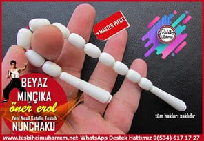 Zaza Selçuklu Sallaması TesbihlerTM14869Öner Erol Usta İşçilikli Süt Beyaz Eski Katalin Nuncaku Tesbih I Yeni Nesil Sallama Türkiye'de İlk Defa Mınçıka Tesbih Süt Beyaz Eski Katalin Nuncaku Tesbih I Yeni Nesil Sallama Türkiye'de İlk Defa Mınçıka Tesbih