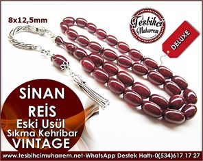 Özgün Gümüs Tasarım Osmanlı Benzetmesi Eskitme Vintage Sıkma Kehribar Tesbih Sinan Reis