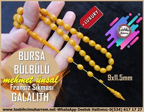 Galanit TesbihTM12229Profesyonel Çalışma Beyzi Kesim Tahinli Fransız Sıkması Galalith Tesbih Bursa Bülbülü Profesyonel Çalışma Beyzi Kesim Tahinli Fransız Sıkması Galalith Tesbih Bursa Bülbülü 