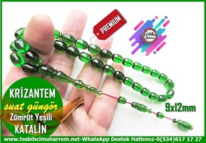 Katalin Ve Bağa TesbihlerTM14181Suat Güngör Usta İşçilikli Katalin Tespih – Özel İşçilik Özel Zümrüt Yeşili Malzeme Badem Krizantem TesbihTespih Katalin I Özel İşçilik Özel  Türbe-Zümrüt Yeşili Malzeme Badem Krizantem Tesbih