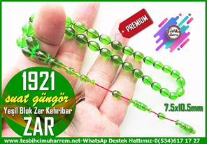 Zar Kehribar TesbihTM14072Suat Güngör Usta Zar Kehribar Tespih 1921 – Profesyonel Çalışma, Yeşil Beyzi Kesim, El Yapımı Koleksiyonluk TespihTespih Zar Kehribar I Profesyonel Çalışma Türbe Yeşili Beyzi Kesim 1921 Tesbih