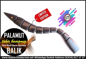 Balık TesbihlerTM14464Tahir Başeğmez Usta İşçilikli Balık Zaza Tesbih I Elite Model Black Wood-Abanoz Ağacından Palamut TesbihBalık Zaza Tesbih I Elite Model Black Wood-Abanoz Ağacından Palamut Tesbih