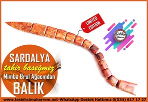 Balık TesbihlerTM14467Tahir Başeğmez Usta İşçilikli Balık Zaza Tesbih I Elite Model Doğal Eğzotik Mimba Brul Ağacından Sardalya TesbihBalık Zaza Tesbih I Elite Model Doğal Eğzotik Mimba Brul Ağacından Sardalya Tesbih