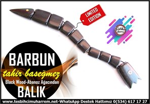Balık TesbihlerTM14465Tahir Başeğmez Usta İşçilikli Balık Zaza Tesbih I Elite Model Black Wood-Abanoz Ağacından Barbun TesbihBalık Zaza Tesbih I Elite Model Black Wood-Abanoz Ağacından Barbun Tesbih