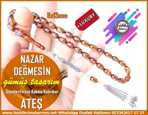 Sarı Ton TesbihlerTM11772Tesbih Ateş Kehribar Bal Sarısı Gümüş Firuze Çakma Uzun Gümüş Püsküllü Nazar DeğmesinTesbih Ateş Kehribar Bal Sarısı Gümüş Firuze Çakma Uzun Gümüş Püsküllü Nazar Değmesin