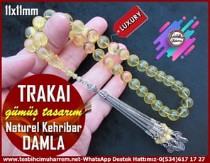  Damla Kehribar TesbihlerTM11789Tesbih Damla Kehribar Naturelk Küre Kesim Yoğun Gümüş Tasarım Trakai Tesbih Damla Kehribar Naturelk Küre Kesim Yoğun Gümüş Tasarım Trakai 