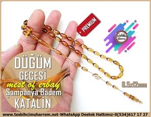 Katalin Ve Bağa TesbihlerTM11957Tesbih Katalin Şampanya Sarısı Badem Kesim Profesyonel Çalışma Düğüm Gecesi Tesbih Katalin Şampanya Sarısı Badem Kesim Profesyonel Çalışma Düğüm Gecesi 
