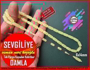  Damla Kehribar TesbihlerTM13154Tespih Damla Kehribar I Özel Tek Parça Kayadan Kapsül Kesim Sevgiliye Tesbih Tespih Damla Kehribar I Özel Tek Parça Kayadan Kapsül Kesim Sevgiliye Tesbih 