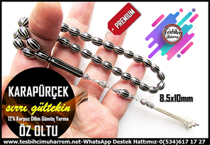 Oltu Taşı TesbihlerTM14164Tespih Erzurum Öz Oltu Taşı I Gümüş Tasarım 12'li Karpuz Dilim Gümüş Yarma Karapürçek Tesbih Tespih Erzurum Öz Oltu Taşı I Gümüş Tasarım 12'li Karpuz Dilim Gümüş Yarma Karapürçek Tesbih