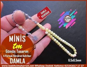  Damla Kehribar TesbihlerTM13448Tespih Mini Damla Kehribar I 4 Parmak Küre Kesim Gümüş Püskül Miniş Tesbih Tespih Mini Damla Kehribar I 4 Parmak Küre Kesim Gümüş Püskül Miniş Tesbih 