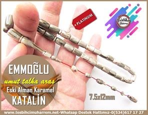 Katalin Ve Bağa TesbihlerTM13556Umut Talha Aras Usta El İşçiliği Tespih | Katalin, Kapsül Kesim, Eski Alman Karamel 