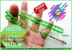 Katalin Ve Bağa TesbihlerTM14577Yakup Mollaoğlu Usta İşçilikli Eski Alman Katalin Tespih I Premium Plus Yeşil Altın Püsküllü Akustik TesbihYakup Mollaoğlu Usta İşçilikli Eski Alman Katalin Tespih I Premium Plus Yeşil Altın Püsküllü Akustik Tesbih