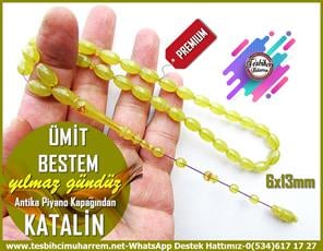 Katalin Ve Bağa TesbihlerTM13660Yılmaz Gündüz Usta Tornası | Antika Katalin Tespih, Badem Kesim, Eski Piano Kapağı Objeden, 