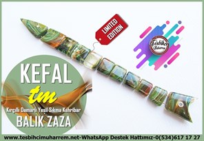Balık TesbihlerTM14187Zaza Balık Tespih I Kırçıllı Yeşil Damarlı Sıkma Kehribar Özel Tasarım Kefal TesbihZaza Balık Tespih I Kırçıllı Yeşil Damarlı Sıkma Kehribar Özel Tasarım Kefal  Tesbih 