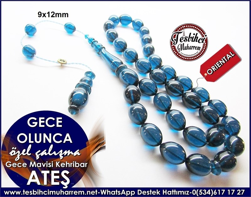  Özel Çalışma Gece Mavisi Ateş Kehribar Tesbih Gece Olunca 