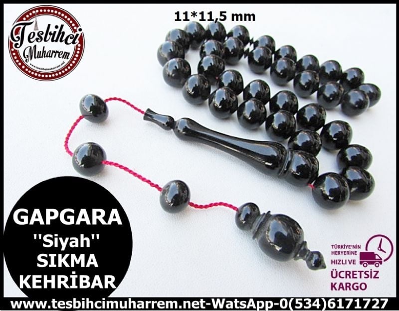 SIKMA KEHRİBAR TESBİH 11*11,5 mm GAPGARA