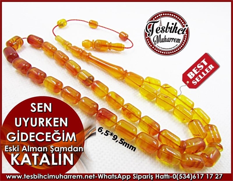 Şamdan Altlığı Katalin Tesbih 6,5*9,5 mm Sen Uyurken Gideceğim 