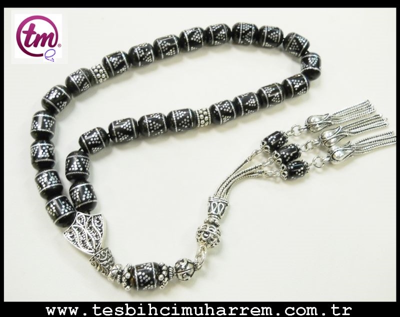 MASKOT KUKA TESBİH 7.5X10 mm ÖZEL GÜMÜŞ TASARIM