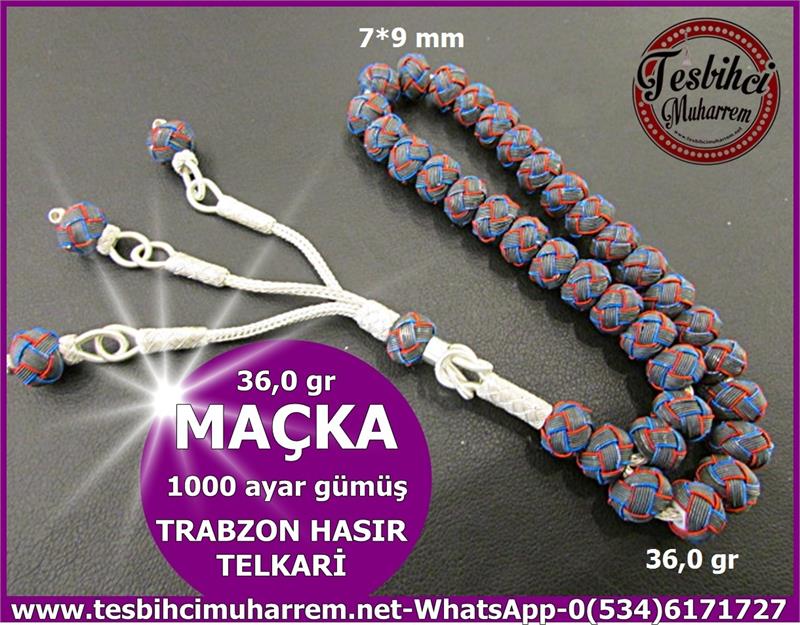 TRABZON EL ÖRGÜSÜ 36 gr MAÇKA TELKARİ HASIR KAZAZİYE TESBİH