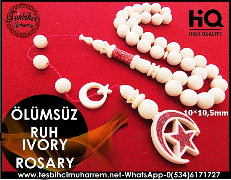 Ivory Rosary 10*10,5 mm Ölümsüz Ruh
