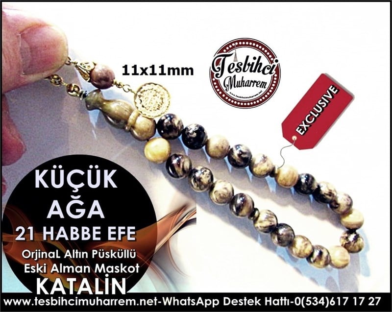 Altın Püsküllü Özel İşçilik Katalin Efe Maskot Tesbih Küçük Ağa