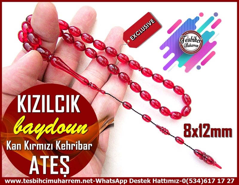 Bordo Vişne Ton TesbihlerTM11949Ateş Kehribar Tesbih Kan Kırmızı Beyzi Kesim Kızılcık Ateş Kehribar Tesbih Kan Kırmızı Beyzi Kesim Kızılcık 