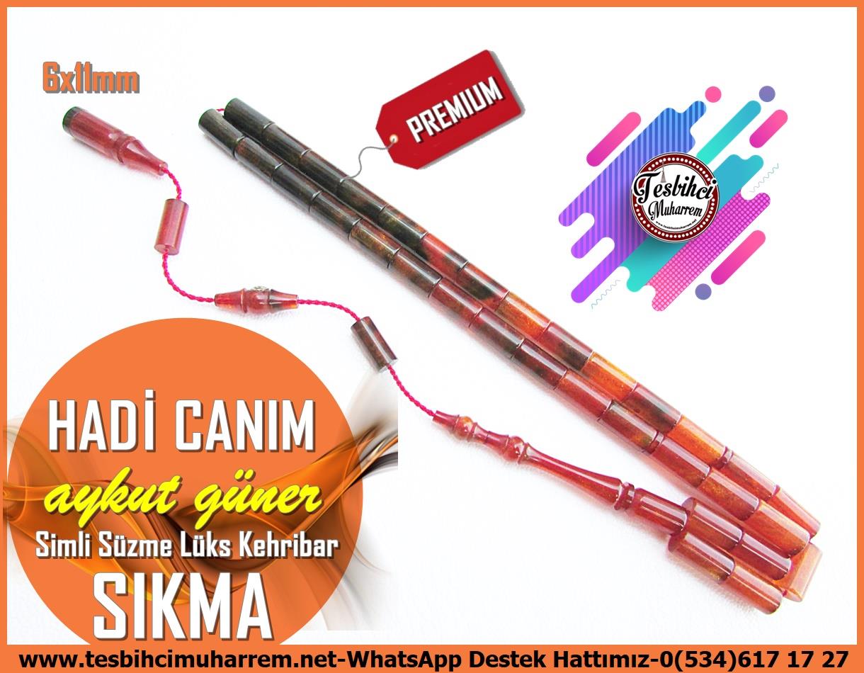 Hareli Mavi Kehribar TesbihlerTM12042Aykut Güner Usta El İşçiliği Tespih | Sıkma Kehribar, Kesme Kesim, Lüks Süzme, 