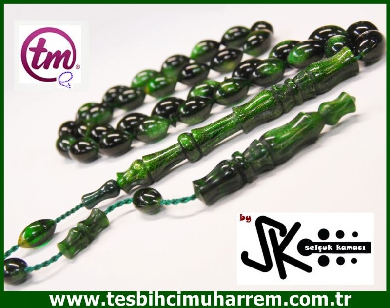 SIKMA KEHRİBAR TESBİH 7x10 mm YILDIZ SIRLI NAKŞIDİL