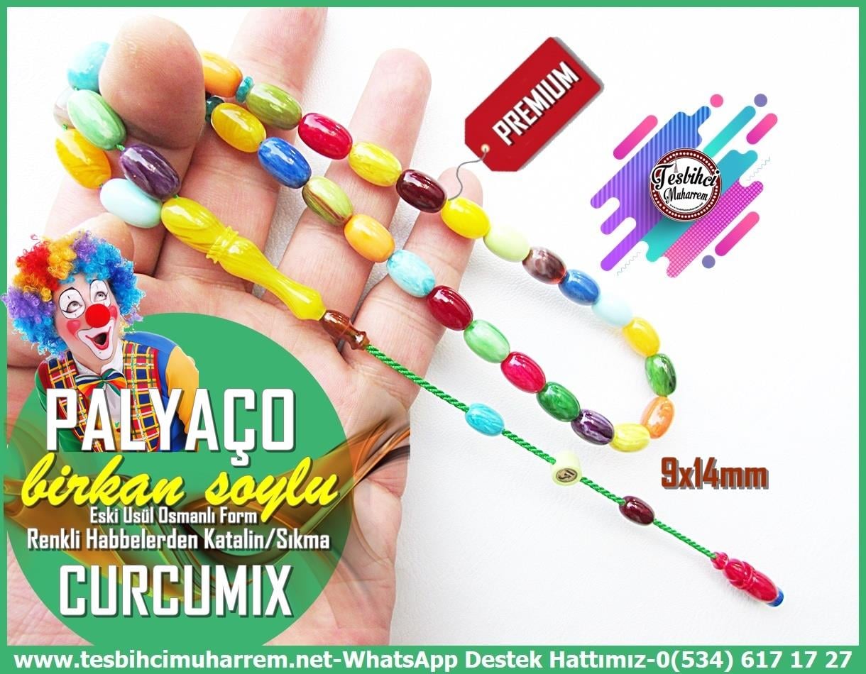 Katalin Ve Bağa TesbihlerTM13327Birkan Soylu Usta El İşçiliği Özel Tasarım Tespih | Palyaço Katalin, Muazzam İşçilik, Multicolor 