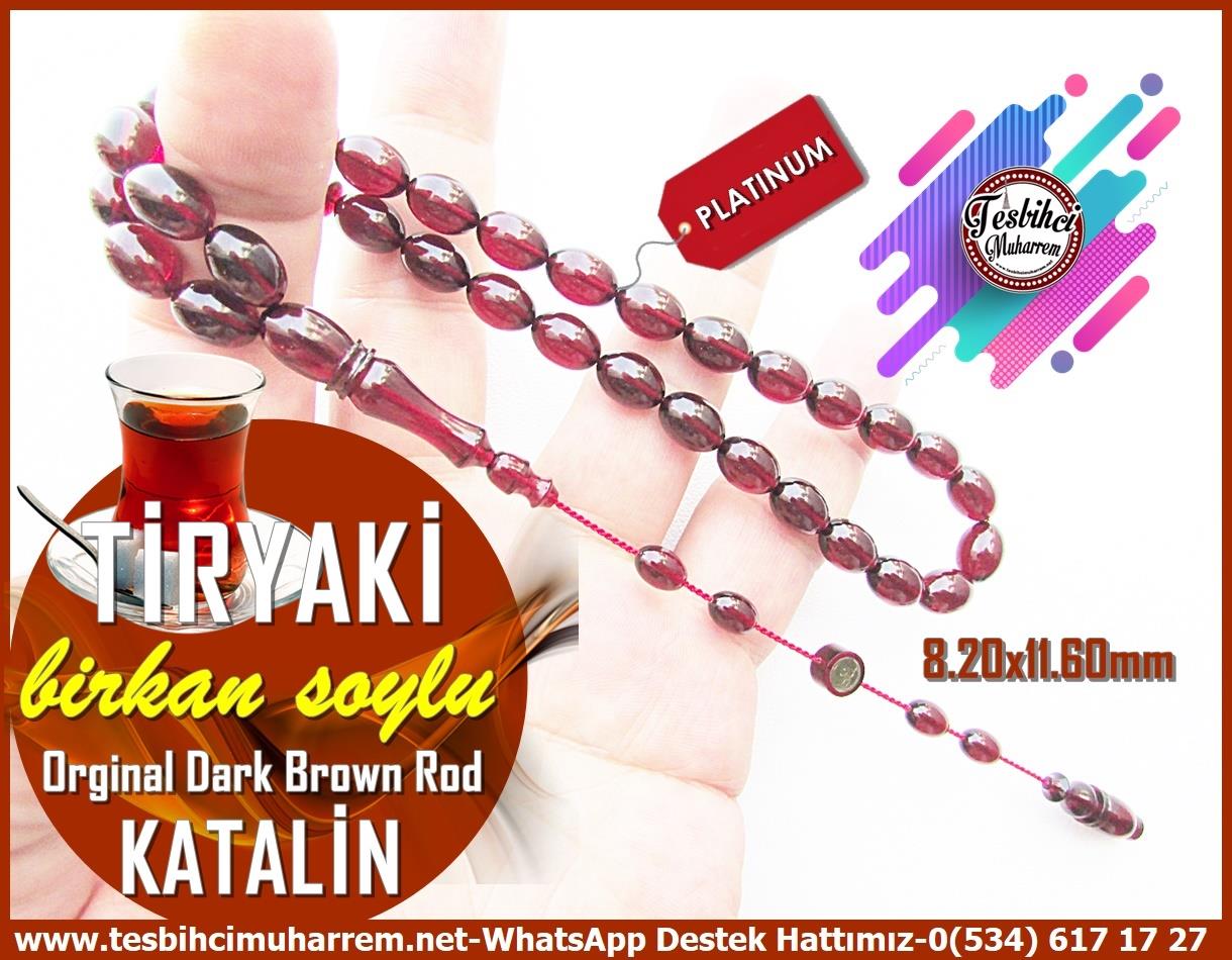 Katalin Ve Bağa TesbihlerTM13396Birkan Soylu Usta El İşçiliği Tespih | Katalin, Koyu Çaysak (Dark Brown), Beyzi Kesim 