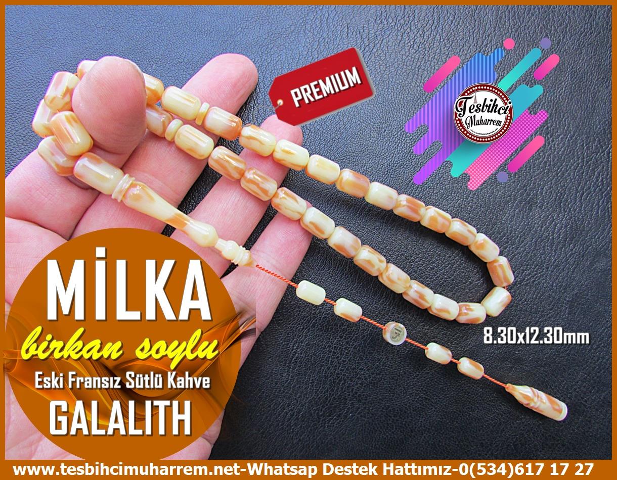 Galanit TesbihTM13428Birkan Soylu Usta El İşçiliği Tespih | Sütlü Kahve Galalith, Premium Eski Malzeme, Kapsül Model 