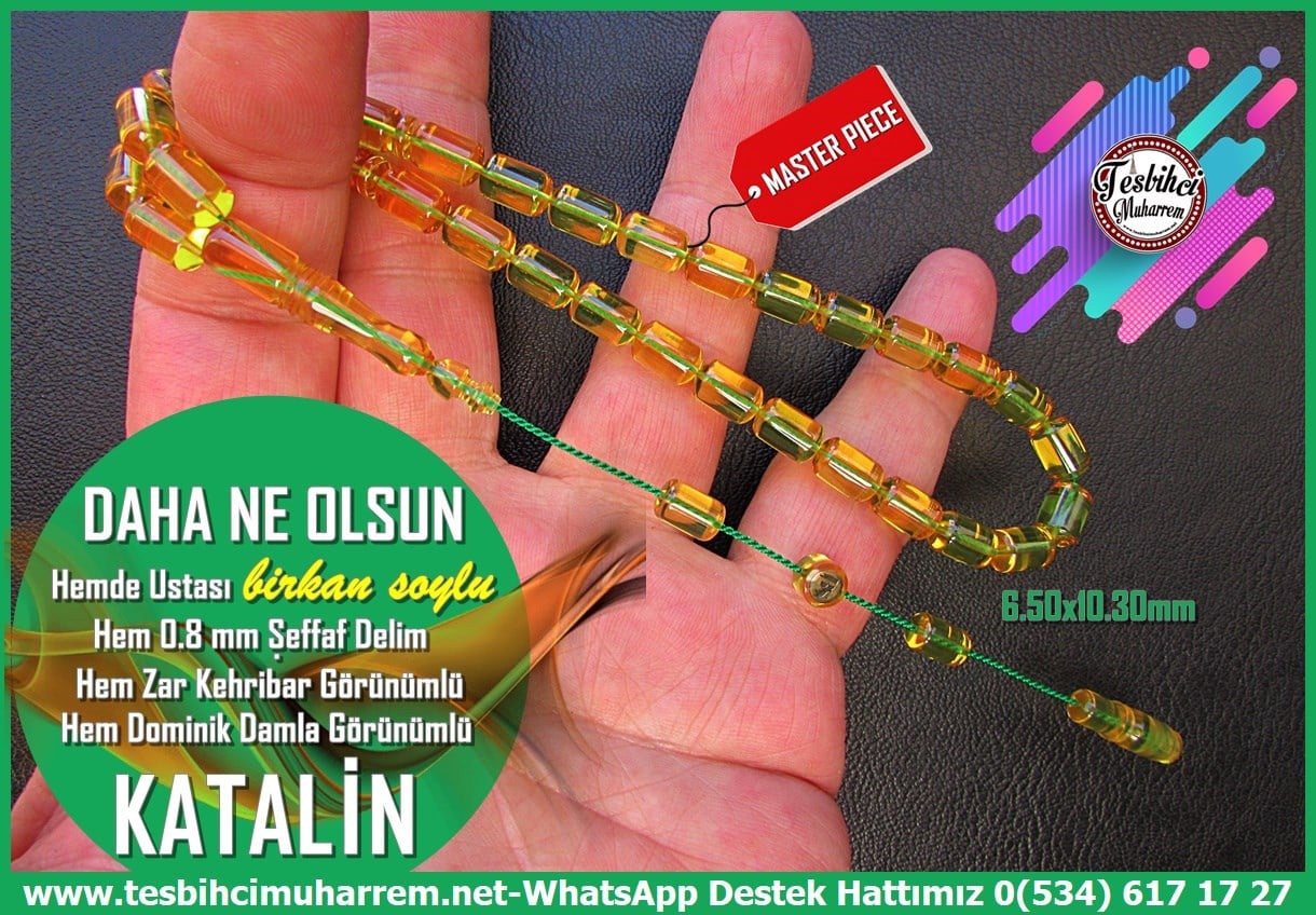 Katalin Ve Bağa TesbihlerTM14324Birkan Soylu Usta İmzalı Dominik Damla Görünümlü Katalin Tespih I Özel Çalışma Yeşil Renk Daha Ne Olsun TesbihDominik Damla Görünümlü Katalin Tespih I Özel Çalışma Yeşil Renk Daha Ne Olsun Tesbih 