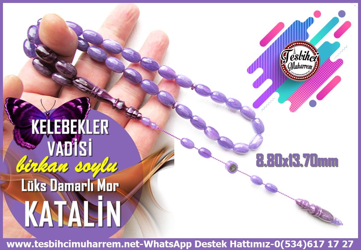 Katalin Ve Bağa TesbihlerTM13989Birkan Soylu Usta İşçilikli Katalin Tesbih – Damarlı Mor Renk, Limited Edition, Kelebekler Vadisi Temalı Özel Tasarım TespihTespih Katalin I Özel Çalışma Limited Edition Damarlı Mor Kelebekler Vadisi Tesbih