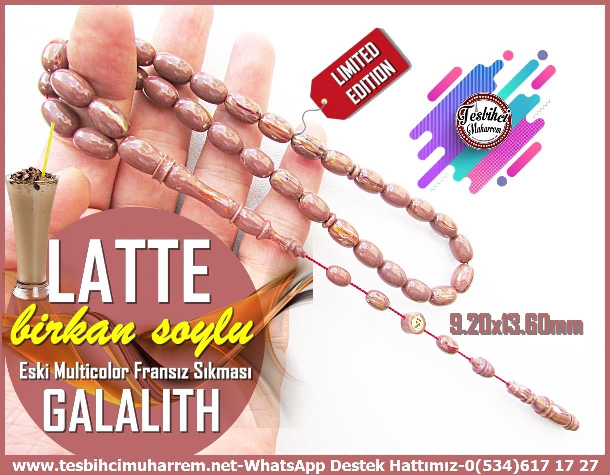 Galanit TesbihTM13929Birkan Soylu Usta İşçilikli Tesbih | Eski Galalith, Multicolor, Badem Kesim, Limited Edition “Latte”TesbihTespih Eski Galalith I Multicolor Badem Kesim Limited Editon Latte Kolleksiyonluk Tesbih 