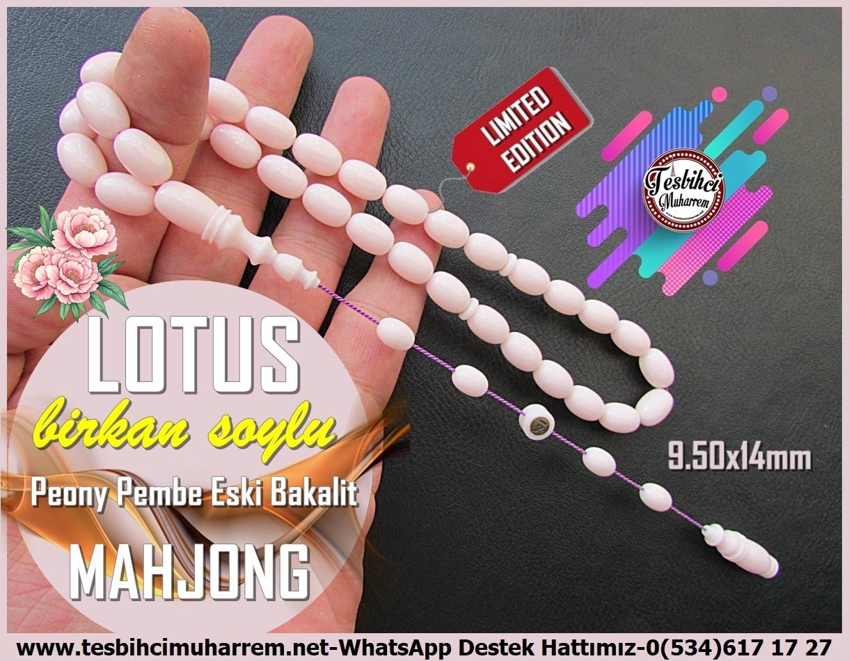Katalin Ve Bağa TesbihlerTM13928Birkan Soylu Usta Özel İşçilik Tespih | Eski Katalin,Bakalit Peony Çiçeği Pembe, Badem Kesim, Limited Edition “Lotus”TesbihTespih Eski Mahjong Bakalit I Peony Pembe Badem Kesim Limited Editon Lotus Kolleksiyonluk Tesbih 