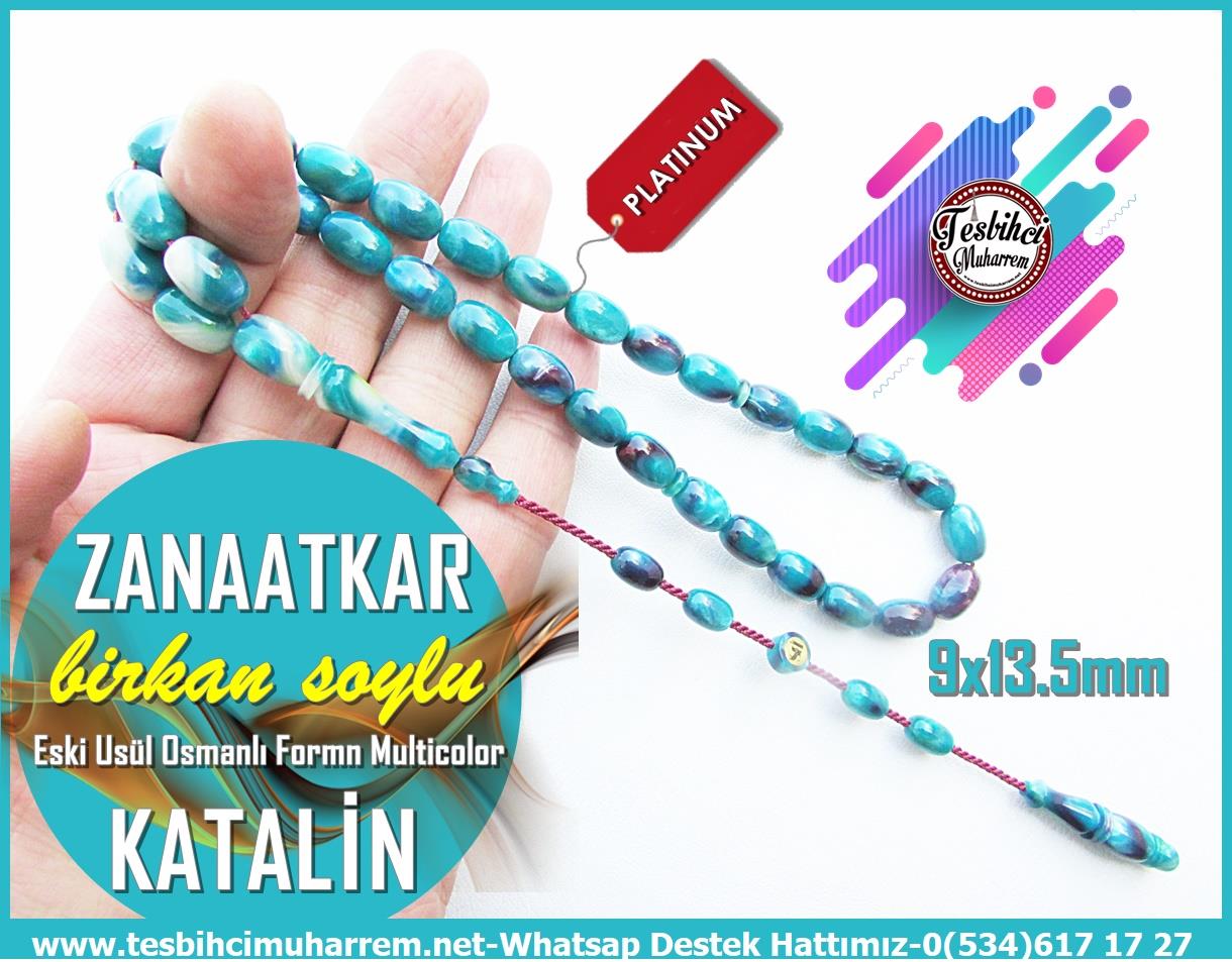 Katalin Ve Bağa TesbihlerTM13562Birkan Soylu Usta Premium Tespih | Katalin, Eski Usul Osmanlı Formlu, Kolye Modeli, Çok Renkli 