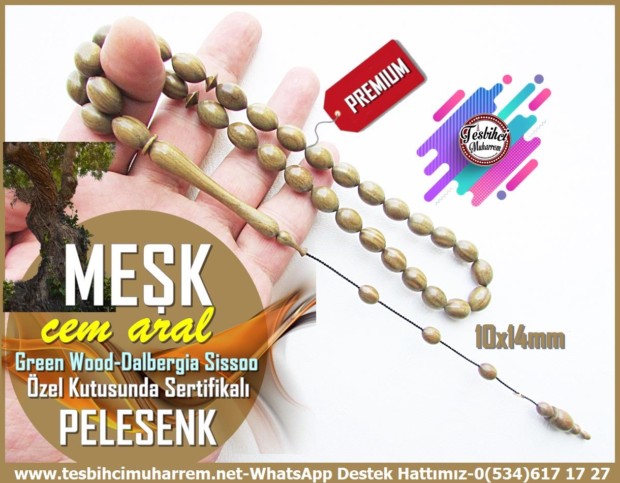 Pelesenk Ağacı TesbihlerTM13955Cem Aral Usta İşçilikli Tespih Doğal Yeşil Pelesenk I Özel Kutusunda Sertifikalı Premium ''Meşk'' TesbihTespih Yeşil Pelesenk I Özel Kutusunda Sertifikalı Premium Meşk Tesbih