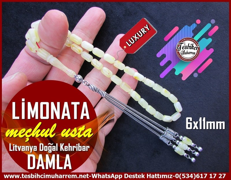  Damla Kehribar TesbihlerTM12124Damla Kehribar Tesbih Limon Kapsül Kesim Gümüş Püskül Doğal Limonata Damla Kehribar Tesbih Limon Kapsül Kesim Gümüş Püskül Doğal Limonata 
