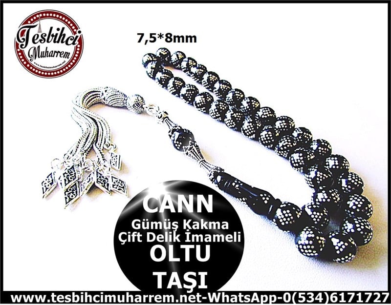 OLTU TAŞI TESBİH 7,5*8 mm ERZURUM İŞİ BİLEKLİK CANN