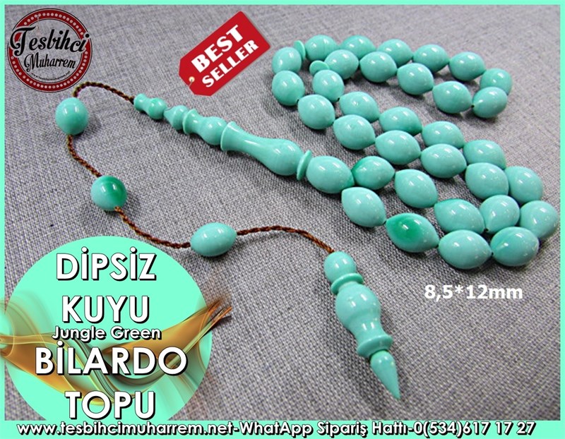  Bilardo Tesbih 8,5*12 mm Dipsiz Kuyu 