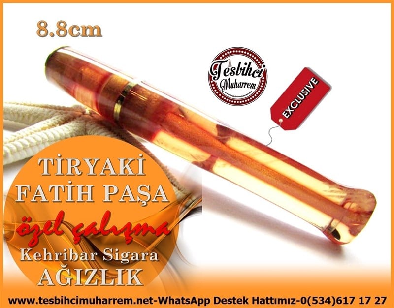 El İşçiliği Çaysak Ton Kehribar Sigara Ağızlığı Tiryaki Fatih Paşa