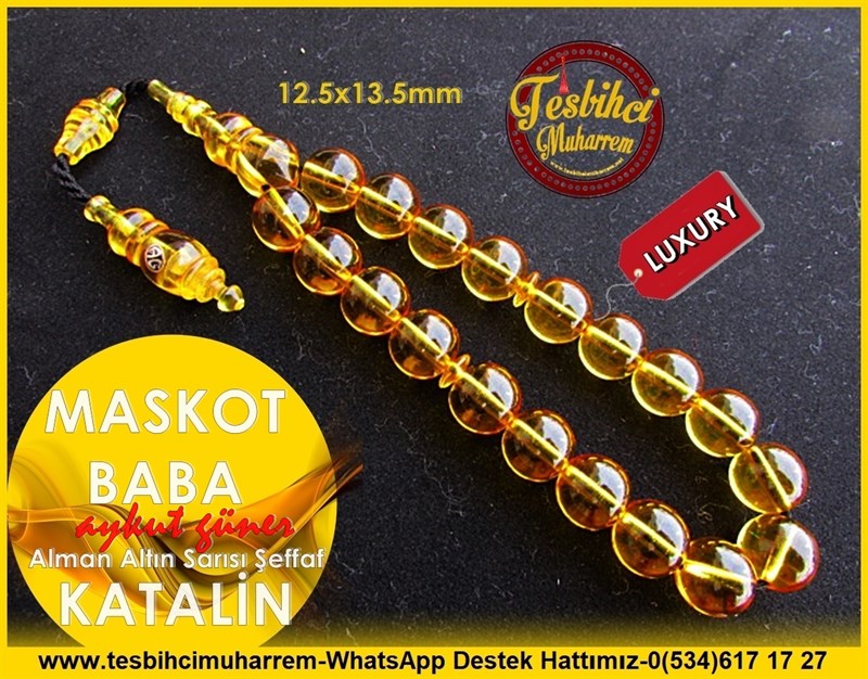 Katalin Ve Bağa TesbihlerTM10918Eski Usül Çalışma Küre Kesim 19 Habbe Alman Gold Katalin Tesbih Maskot BabaEski Usül Çalışma Küre Kesim 19 Habbe Alman Gold Katalin Tesbih Maskot Baba