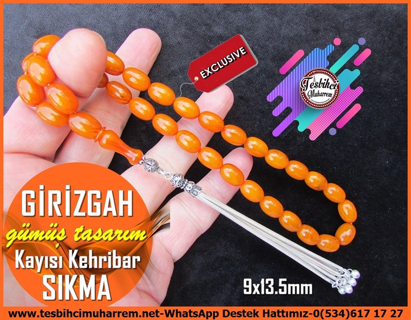 Osmanlı Benzetme Eskitme Eski Usül TesbihlerTM12137Gümüş Tasarım Beyzi Kesim Vintage Kayısı Sıkma Kehribar Tesbih GirizgahGümüş Tasarım Vintage Beyzi Kesim Kayısı Sıkma Kehribar Tesbih Girizgah