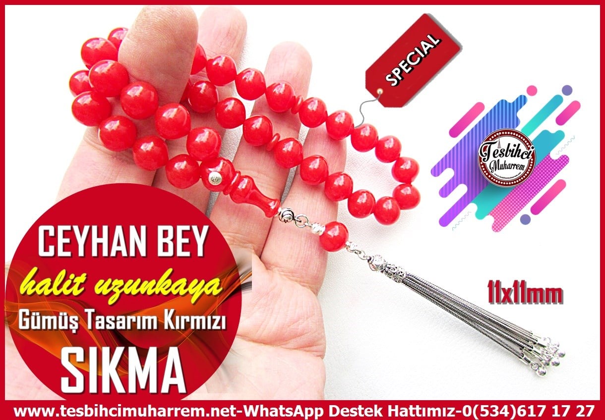 Bordo Kehribar TesbihlerTM14266Halit Uzunkaya Usta İmzalı Kırmızı Sıkma Kehribar Tespih I Gümüş Püskül Tasarım Ceyhan Bey TesbihKırmızı Sıkma Kehribar Tespih I Gümüş Püskül Tasarım Ceyhan Bey Tesbih