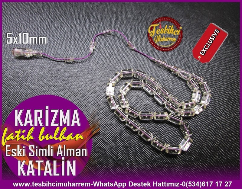 Katalin Ve Bağa TesbihlerTM11088Katalin Tesbih Eski Alman Buz Beyazı Yoğun Simli Kapsül Kesim KarizmaKatalin Tesbih Eski Alman Buz Beyazı Yoğun Simli Kapsül Kesim Karizma
