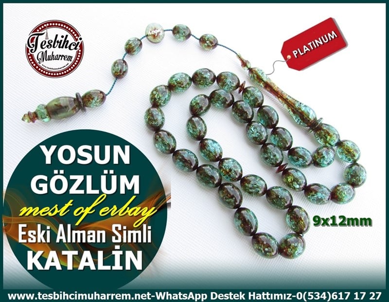 Katalin Ve Bağa TesbihlerTM11185Katalin Tesbih Eski Alman Objeden Üst Düzey Çalışma Yoğun Simli Antik Yosun GözlümKatalin Tesbih Eski Alman Objeden Üst Düzey Çalışma Yoğun Simli Antik Yosun Gözlüm
